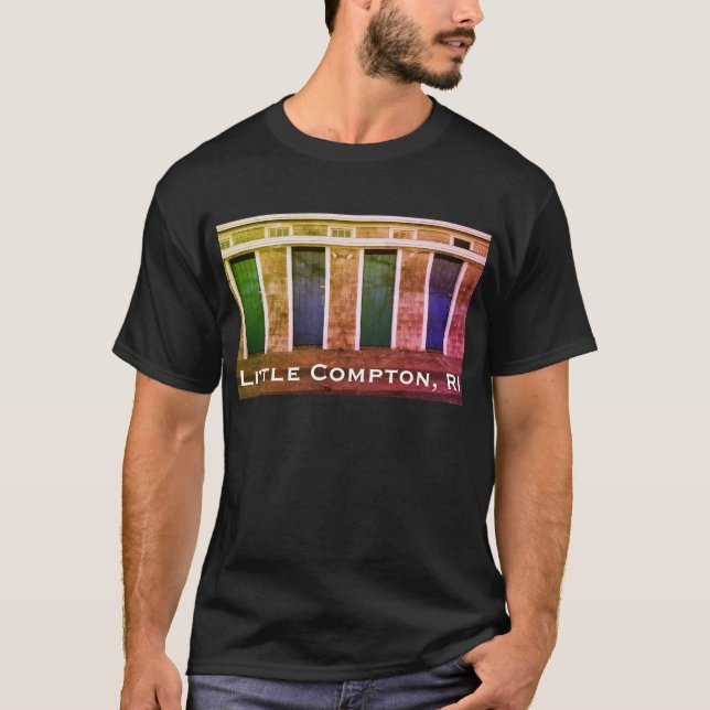 Camiseta Little Compton, RI Summer Beach Lockers (LC) (Anverso)