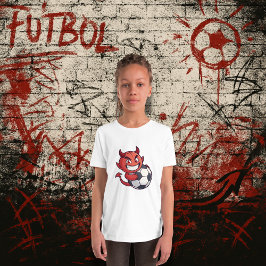 Camiseta Little Devil with a soccer ball
