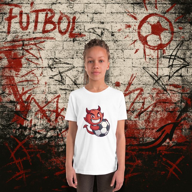 Camiseta Little Devil with a soccer ball (Subido por el creador)