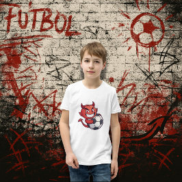 Camiseta Little Devil with a soccer ball