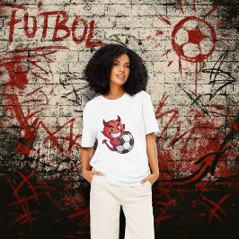 Camiseta Little Devil with a soccer ball