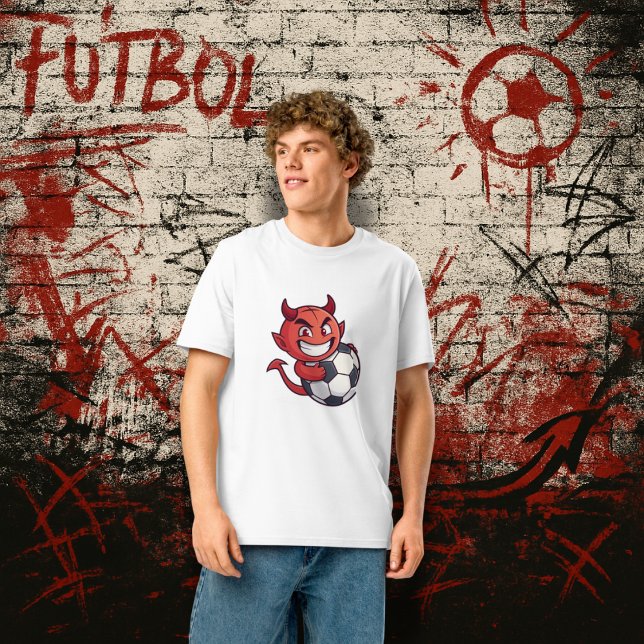 Camiseta Little Devil with a soccer ball (Subido por el creador)