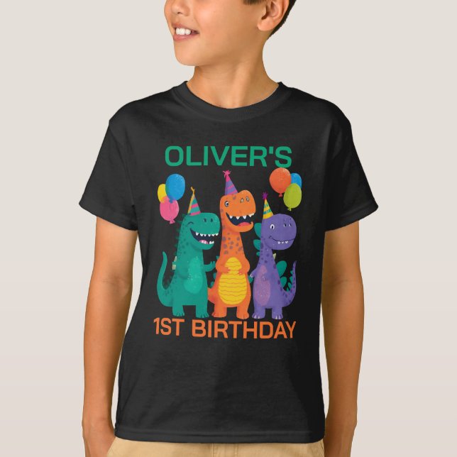 Camiseta Little Dino 1st Birthday (Anverso)