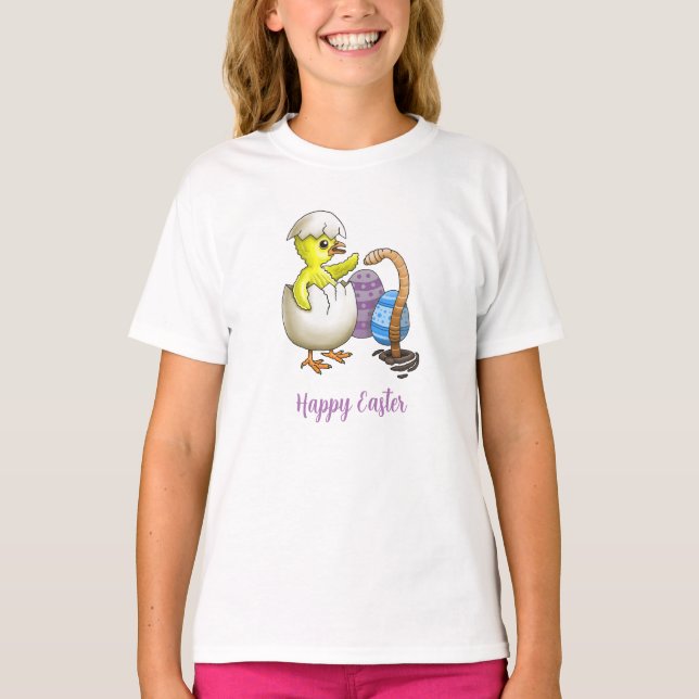 Camiseta Little Easter chick and the Earthworm (Anverso)