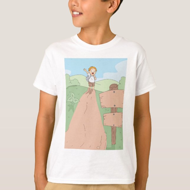 Camiseta Little Explorer Hiking Adventure (Anverso)
