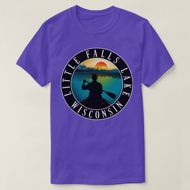 Camiseta Little Falls Lake Wisconsin Canoeing (Diseño del anverso)