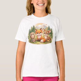 Camiseta Little Forest Friends: A Cozy Fox, Owl & Deer Adve