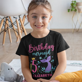Camiseta Little Mermaid's 5th Birthday Girl