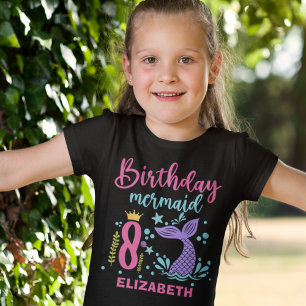 Camiseta Little Mermaid's 8th Birthday Girl