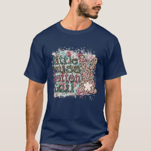 Camiseta Little Miss Cottontail Easter Day Leopardo Cheetah