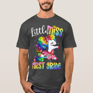 Camiseta Little Miss First Grade Funny Unicorn First Day Of