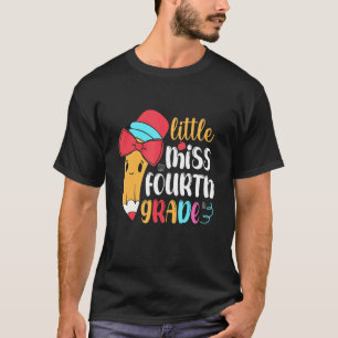 Camiseta Little Miss Fourth Grade Back To School Girl Boy