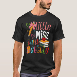 Camiseta Little Miss Fourth Grade Girls Back To School 4th