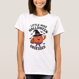 Camiseta Little miss halloween obsesionado con ropa camiset