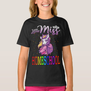 Camiseta Little Miss Homeschoa Unicorn