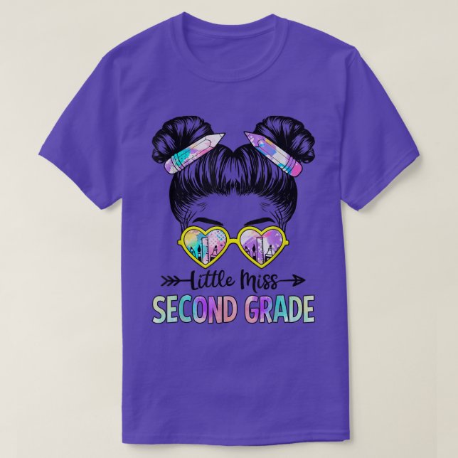 Camiseta Little Miss Second Grade Girl Back To School Shirt (Diseño del anverso)