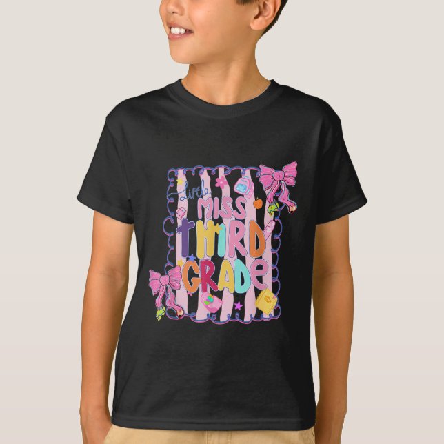 Camiseta Little Miss Third Grade First Day Of 3rd Grade Coq (Anverso)
