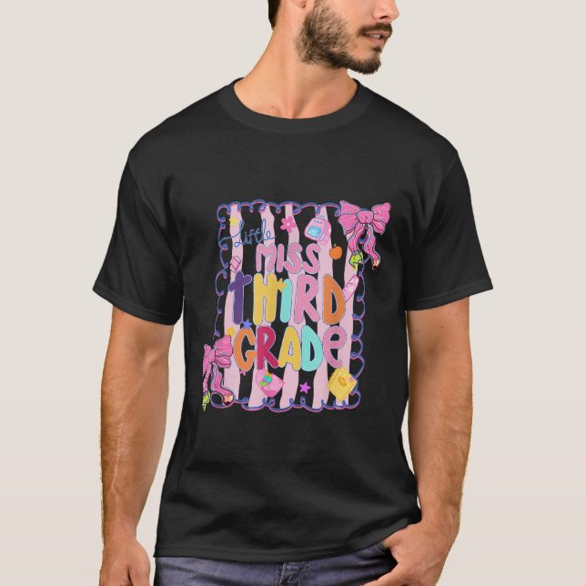 Camiseta Little Miss Third Grade First Day Of 3rd Grade Coq (Anverso)