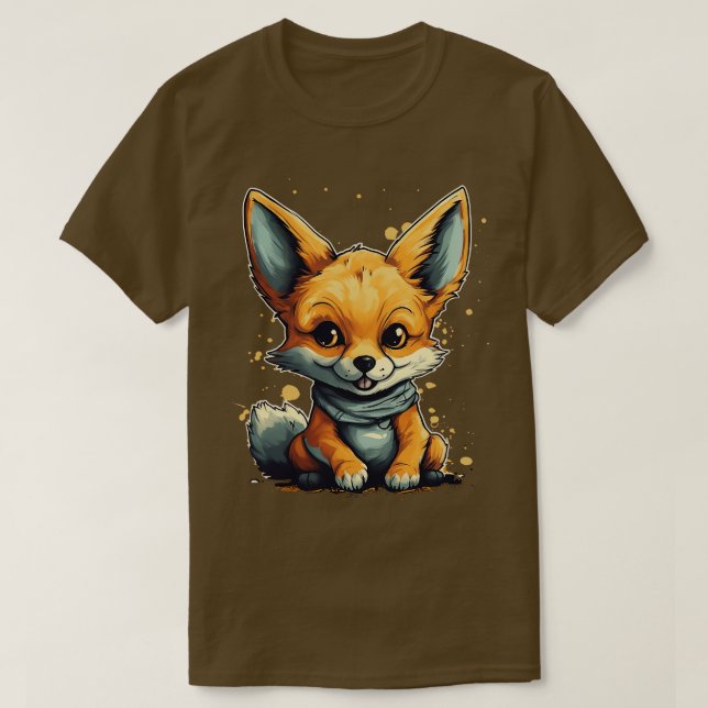 Camiseta Little Naranja Fox (Diseño del anverso)