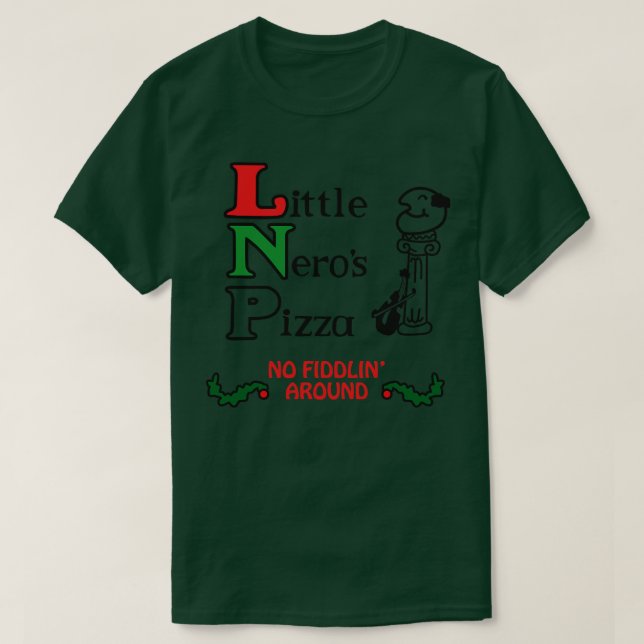 Camiseta Little Neros Pizza (Diseño del anverso)