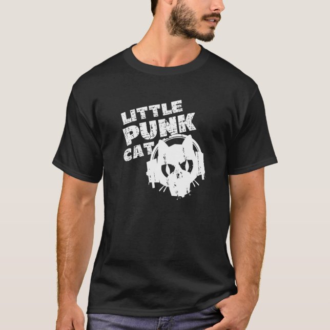 Camiseta Little Punk Cat Punk Rocker Mohawk Punker (Anverso)
