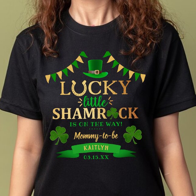 Camiseta Little Shamrock St. Patrick's Day Baby Shower (Subido por el creador)