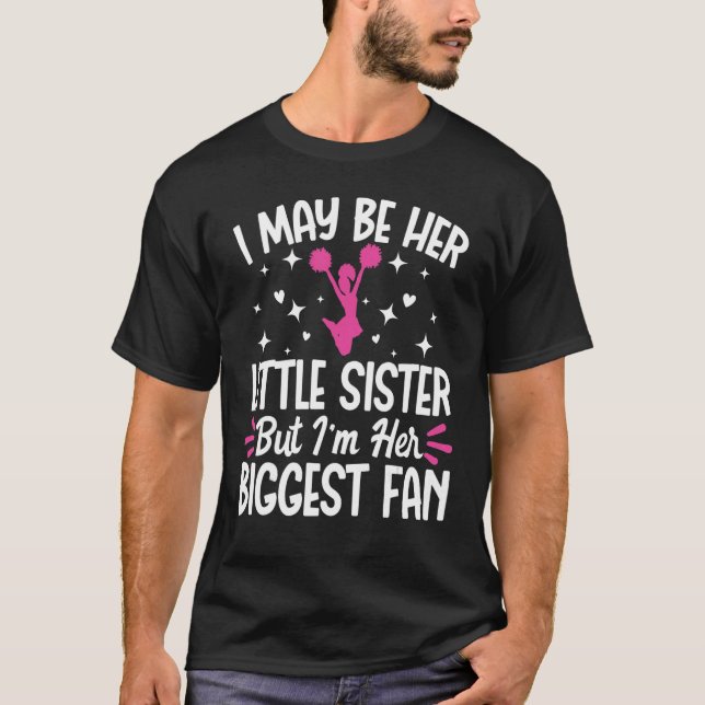 Camiseta Little Sister Cheerleader Cheerleading Biggest Fan (Anverso)