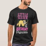 Camiseta Little Sister Of The Birthday Princess Sloth Celeb<br><div class="desc">Little Sister Of The Birthday Princess Sloth Celebration.</div>