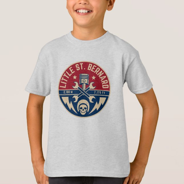 Camiseta Little St Bernard Pass french italy Alpine motobik (Anverso)