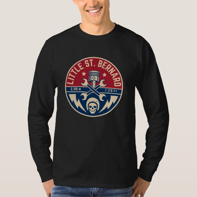 Camiseta Little St Bernard Pass french italy Alpine motobik (Anverso)