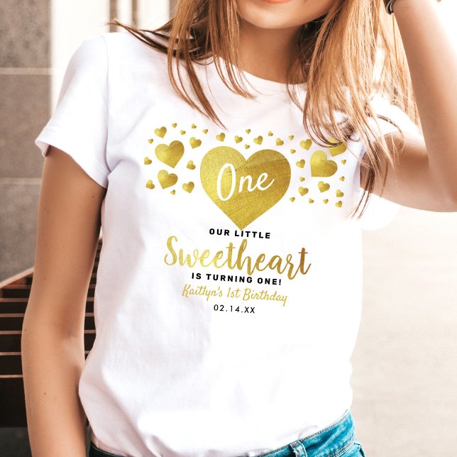Camiseta Little Sweetheart Valentine's Day Any Age Birthday (Subido por el creador)