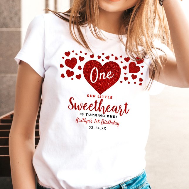 Camiseta Little Sweetheart Valentine's Day Any Age Birthday (Subido por el creador)