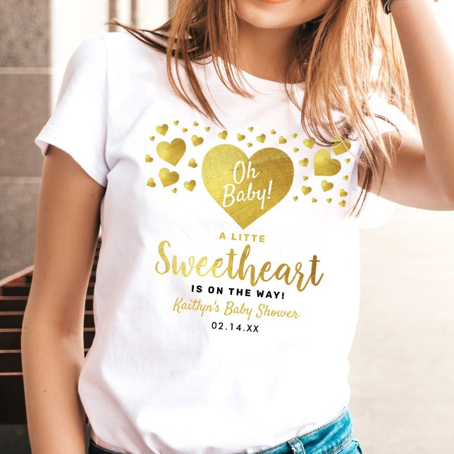 Camiseta Little Sweetheart Valentine's Day Baby Shower (Subido por el creador)