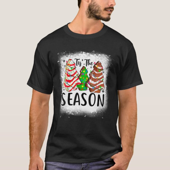 Camiseta Little This Season Christmas Tree Cakes Debbie (Anverso)