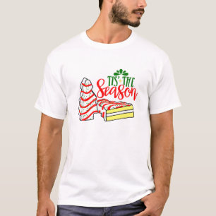 Camiseta Little Tis' The Season Christmas Tree Cakes