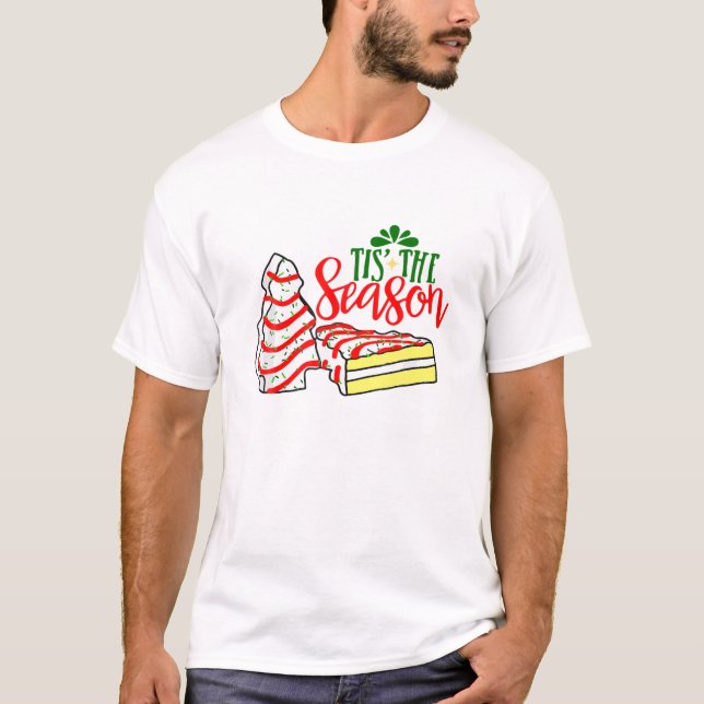 Camiseta Little Tis' The Season Christmas Tree Cakes (Anverso)