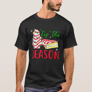 Camiseta Little Tis' The Season Christmas Tree Cakes Debbie