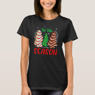 Camiseta Little Tis' The Season Christmas Tree Cakes Debbie