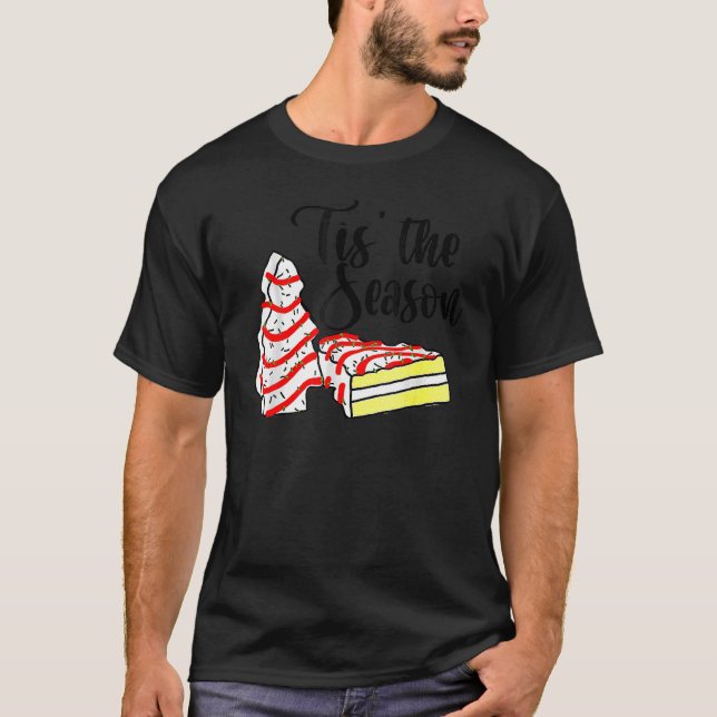 Camiseta Little Tis' The Season Christmas Tree Cakes Debbie (Anverso)