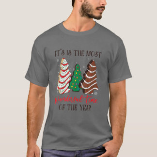 Camiseta Little Tis' The Season Christmas Tree Cakes Debbie