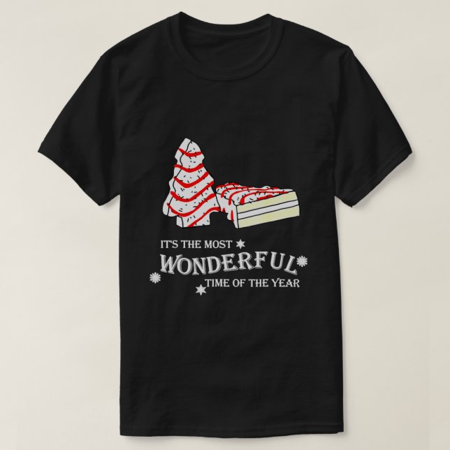 Camiseta Little Tis' The Season Christmas Tree Cakes Debbie (Diseño del anverso)