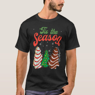 Camiseta Little Tis' The Season Christmas Tree Cakes Debbie
