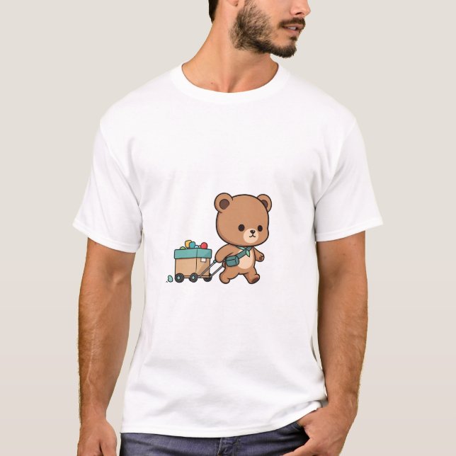 Camiseta Little Traveler Bear Illustration (Anverso)