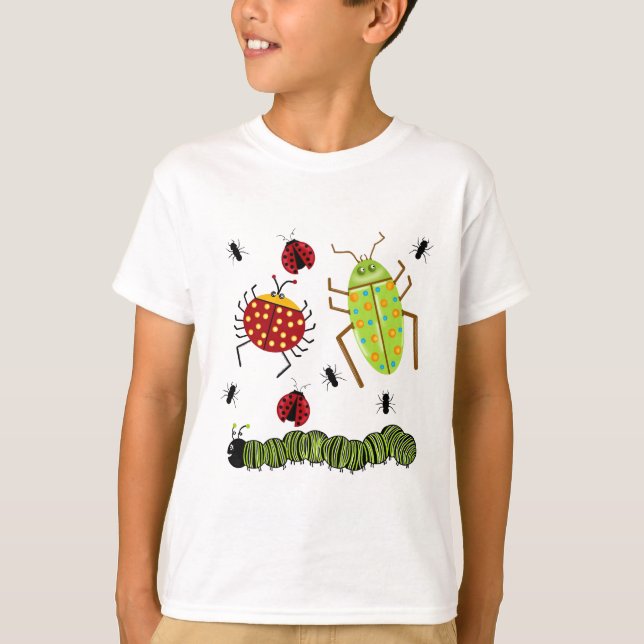 Camiseta Littlebeane fastidia la hormiga Caterpillar de la (Anverso)