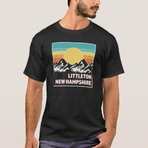 Camiseta LITTLETON NEW HAMPSHIRE Retro sunset USA Souvenir