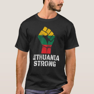 Camiseta Lituania apoya a los hombres de la bandera de Litu