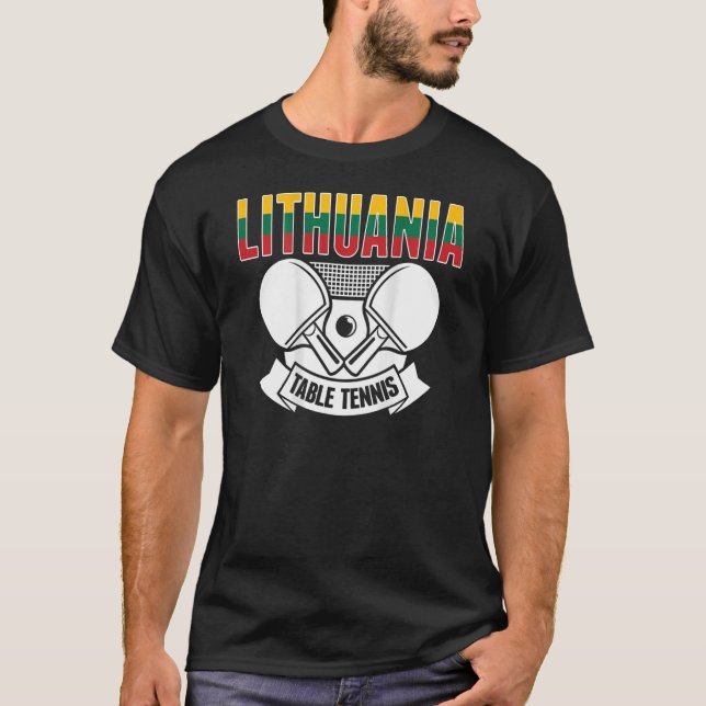 Camiseta Lituania Apoyo al tenis de mesa Ping lituano P (Anverso)