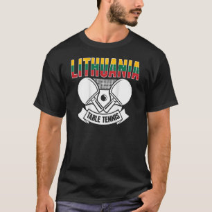 Camiseta Lituania Apoyo al tenis de mesa Ping lituano P