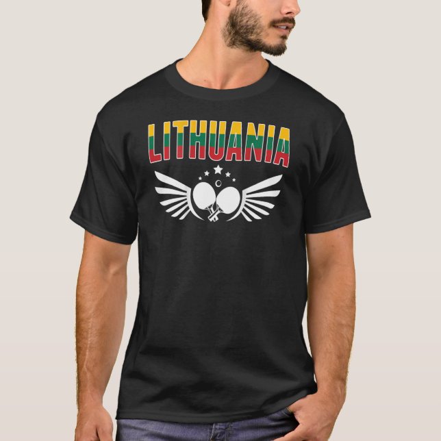 Camiseta Lituania Apoyo al tenis de mesa Ping lituano P (Anverso)