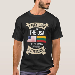 Camiseta Lituania Bandera Estadounidense Usa Regalos De Raí